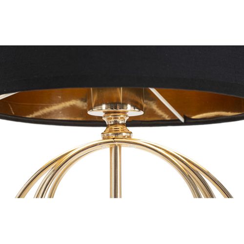 Lampe à Poser Mf134, Métal, Noir, 22,5x22,5x65 Cm