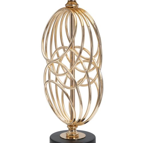 Lampe à Poser Mf135, Métal, Noir, 20x20x58,5 Cm