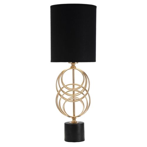 Lampe à Poser Mf135, Métal, Noir, 20x20x58,5 Cm