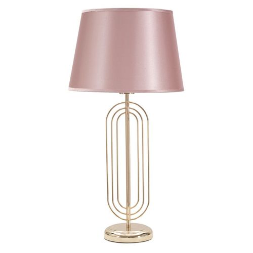 Lampe à Poser Mf138, Métal, Rose, 33x33x64 Cm