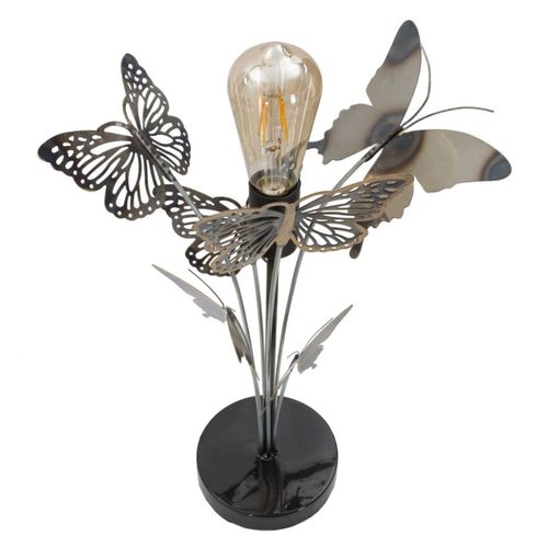 Lampe à Poser Papillon 17, Métal, Multicouleur, 32x32x47 Cm