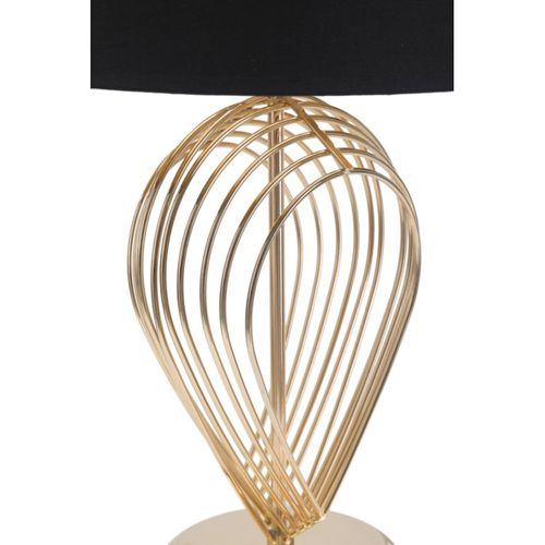 Lampe à Poser Mf123, Métal, Noir, 32,5x32,5x53,5 Cm