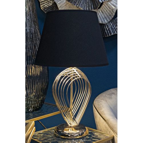 Lampe à Poser Mf123, Métal, Noir, 32,5x32,5x53,5 Cm