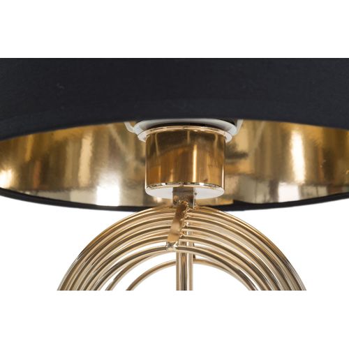 Lampe à Poser Mf124, Métal, Noir, 24x24x44 Cm