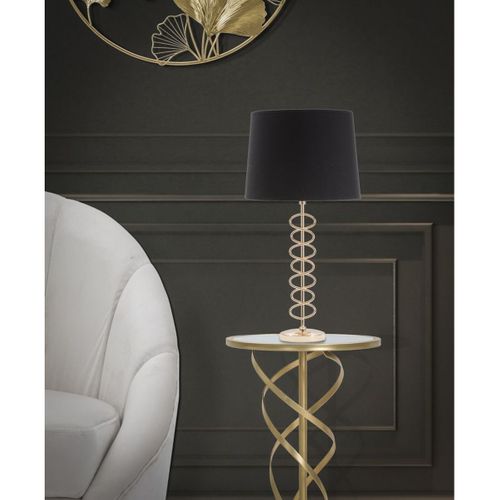 Lampe à Poser Mf125, Métal, Noir, 30x30x61,5 Cm