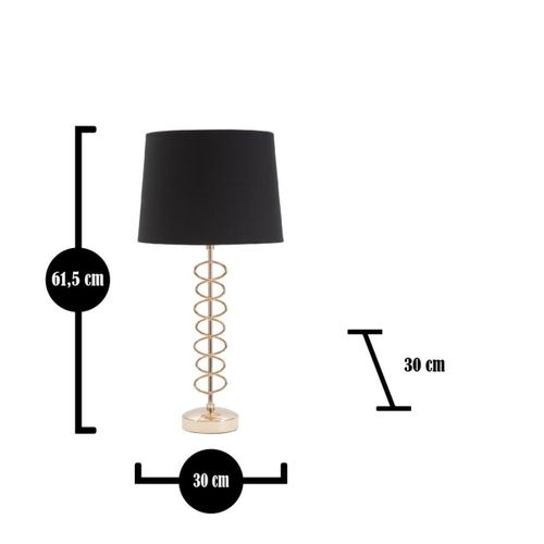 Lampe à Poser Mf125, Métal, Noir, 30x30x61,5 Cm