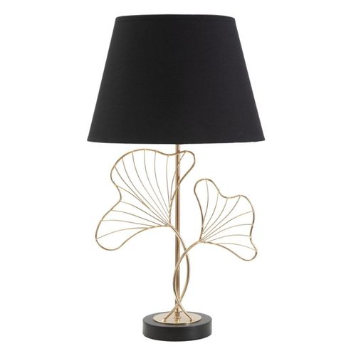 Lampe à Poser Feuille 56, Métal, Noir, 30x30x60 Cm