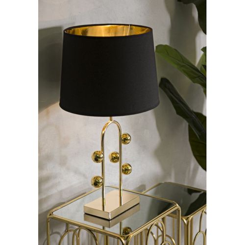 Lampe à Poser Mf127, Métal, Noir, 32,5x32,5x61 Cm