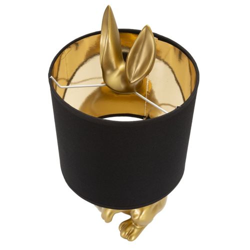 Lampe à Poser Lapin 1, Polyrésine, Noir, 20x20x43 Cm