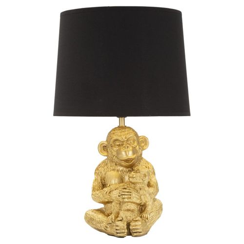 Lampe à Poser Singe 7, Polyrésine, Noir, 30x30x49 Cm