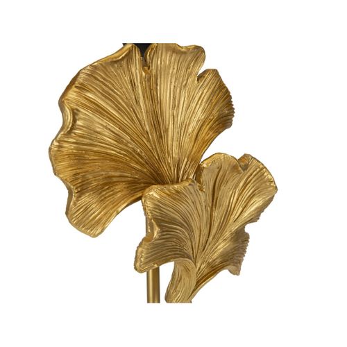 Lampe à Poser Feuille 55, Métal, Noir, 30x30x63 Cm