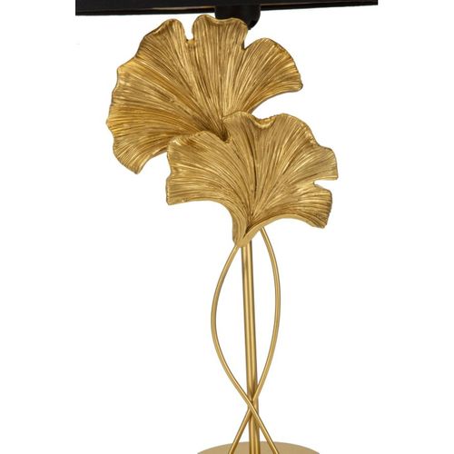 Lampe à Poser Feuille 55, Métal, Noir, 30x30x63 Cm