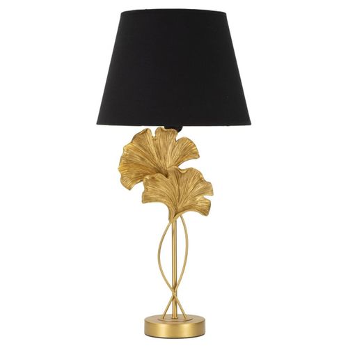 Lampe à Poser Feuille 55, Métal, Noir, 30x30x63 Cm