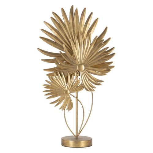 Lampe à Poser Palme 2, Métal, Or, 51x19,5x90 Cm