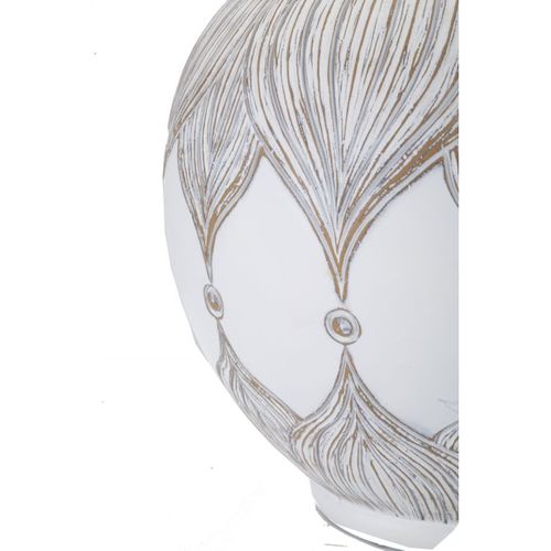 Lampe à Poser Mf159, Polyrésine, Marron, 38x38x59 Cm