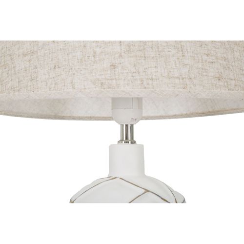 Lampe à Poser Mf168, Polyrésine, Blanc, 35x35x60 Cm