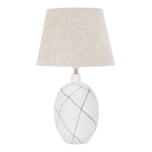 Lampe à Poser Mf168, Polyrésine, Blanc, 35x35x60 Cm