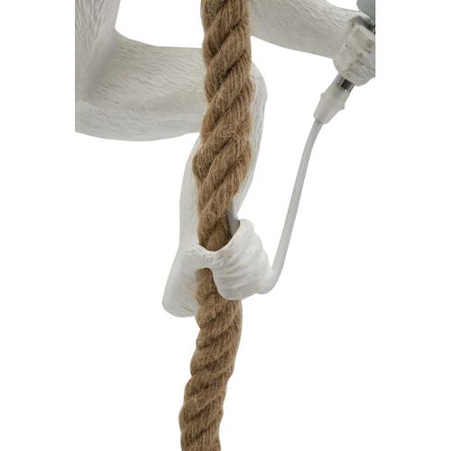 Suspension Singe, Polyrésine, Blanc, 27x32x60 Cm