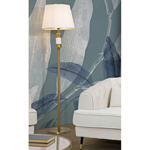 Lampadaire Mf194, Métal, Blanc, 41x41x160 Cm