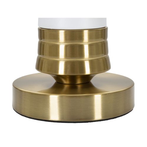 Lampe à Poser Mf145, Métal, Blanc, 31x31x52 Cm