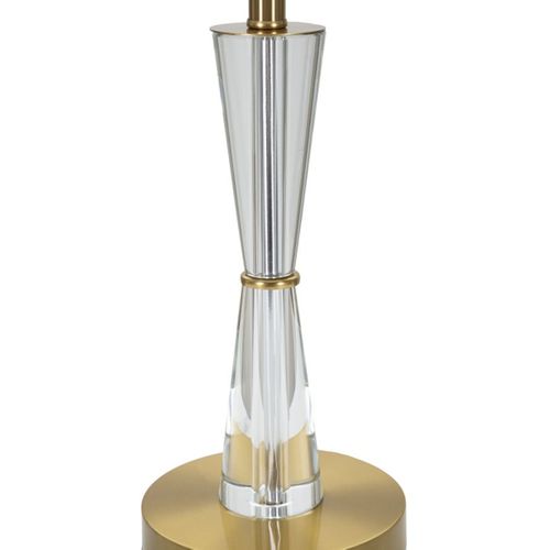 Lampe à Poser Mf158, Métal, Blanc, 30x30x56 Cm