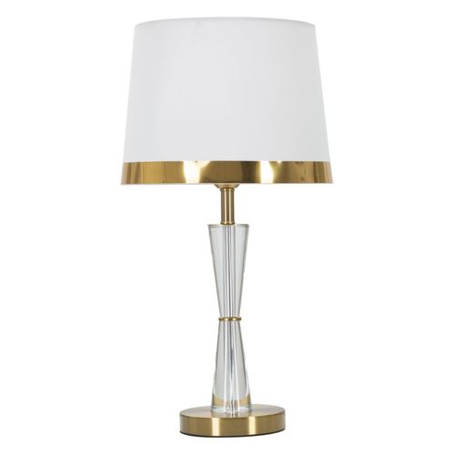 Lampe à Poser Mf158, Métal, Blanc, 30x30x56 Cm