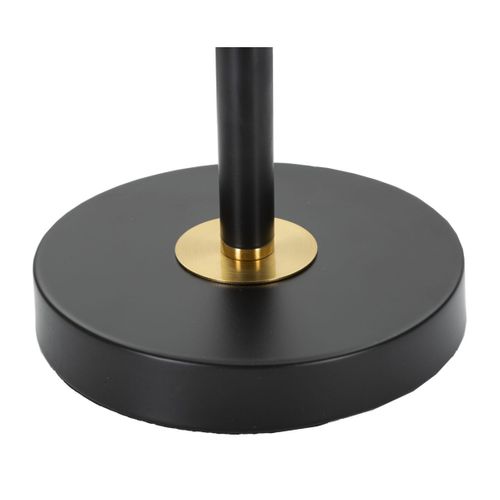 Lampe à Poser Mf146, Métal, Noir, 25x25x48 Cm