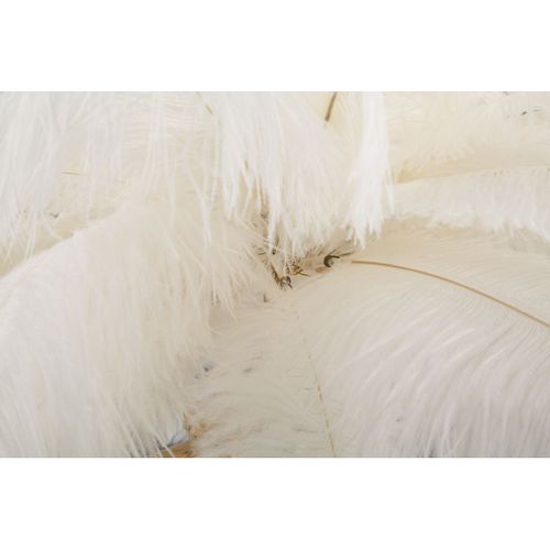 Lampe à Poser Plumes 1, Métal, Blanc, 40x40x55 Cm