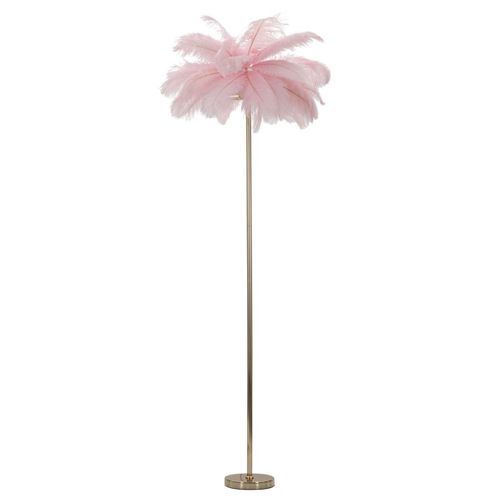 Lampadaire Plumes 10, Métal, Rose, 55x55x160 Cm