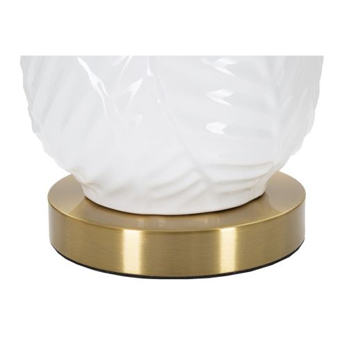 Lampe à Poser Mf102, Céramique, Blanc, 40x40x70 Cm