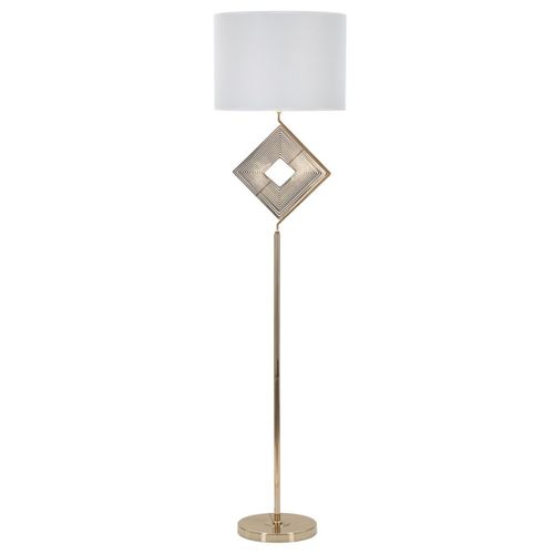 Lampadaire Mf196, Métal, Blanc, 40x40x161 Cm