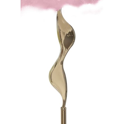 Lampadaire Mf189, Métal, Rose, 50x50x165 Cm