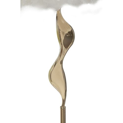 Lampadaire Mf190, Métal, Blanc, 50x50x165 Cm