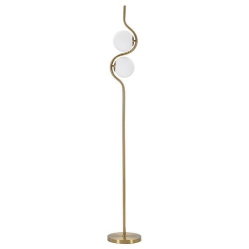 Lampadaire Mf205, Métal, Or, 25x25x168 Cm