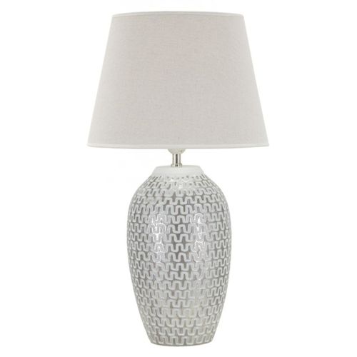 Lampe à Poser Mf160, Polyrésine, Blanc, 35x35x65 Cm