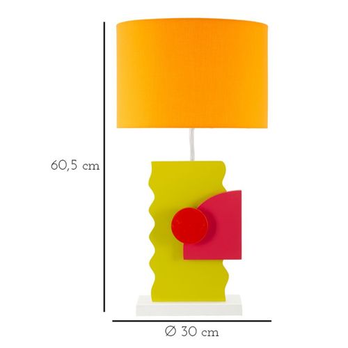 Lampe à Poser Mf122, Métal, Multicouleur, 30x30x60,5 Cm