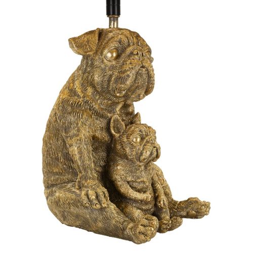 Lampe à Poser Chien 1, Polyrésine, Noir, 26x26x43,8 Cm