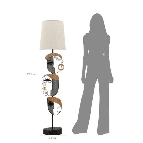 Lampadaire Mf192, Métal, Multicouleur, 38x38x162,6 Cm