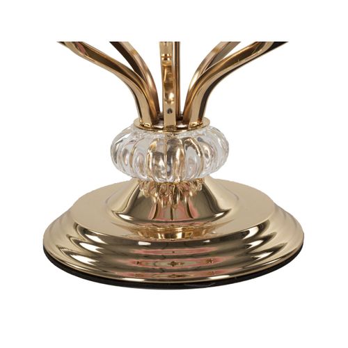 Lampe à Poser Plumes 6, Métal, Rose, 25x25x54 Cm