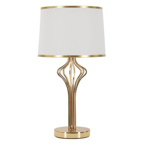 Lampe à Poser Mf131, Métal, Blanc, 28x28x53 Cm