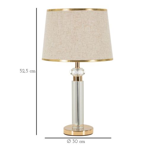 Lampe à Poser Mf154, Métal, Or, 30x30x52,5 Cm