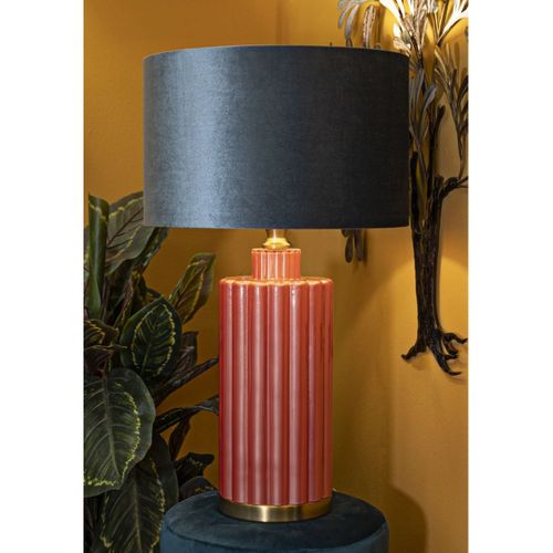 Lampe à Poser Mf173, Métal, Bleu, 40x40x70 Cm