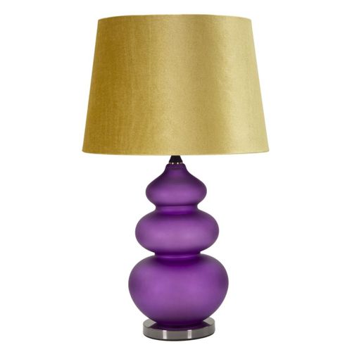 Lampe à Poser Mf176, Métal, Violet, 40x40x70 Cm
