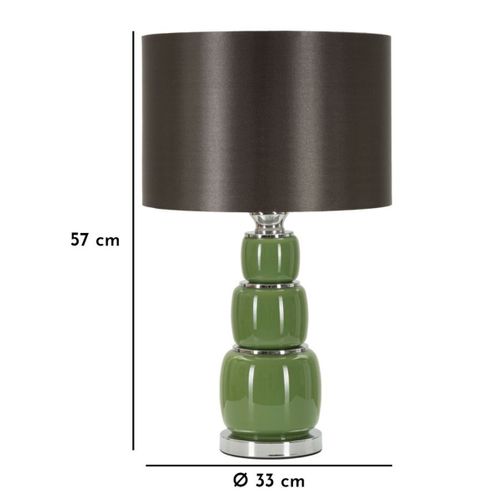 Lampe à Poser Mf180, Métal, Vert, 33x33x57 Cm