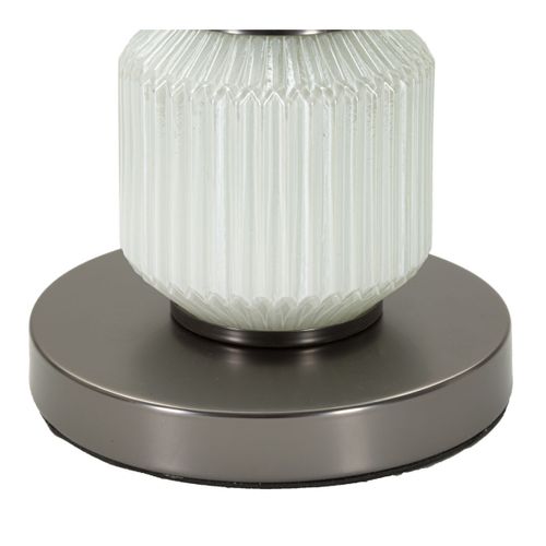 Lampe à Poser Mf172, Métal, Gris, 32,5x32,5x57 Cm