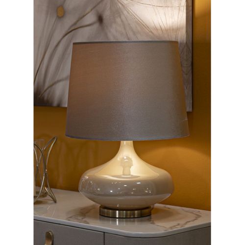 Lampe à Poser Mf175, Métal, Blanc, 35x35x50,5 Cm