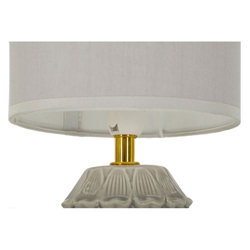 Lampe à Poser Mf97, Céramique, Beige, 15x15x30,5 Cm