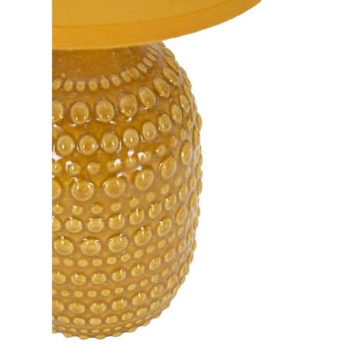 Lampe à Poser Mf95, Céramique, Jaune, 15x15x30,5 Cm