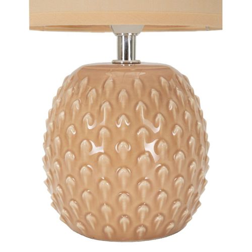 Lampe à Poser Mf98, Céramique, Beige, 14x14x27 Cm
