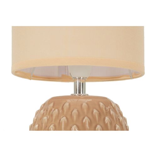 Lampe à Poser Mf98, Céramique, Beige, 14x14x27 Cm